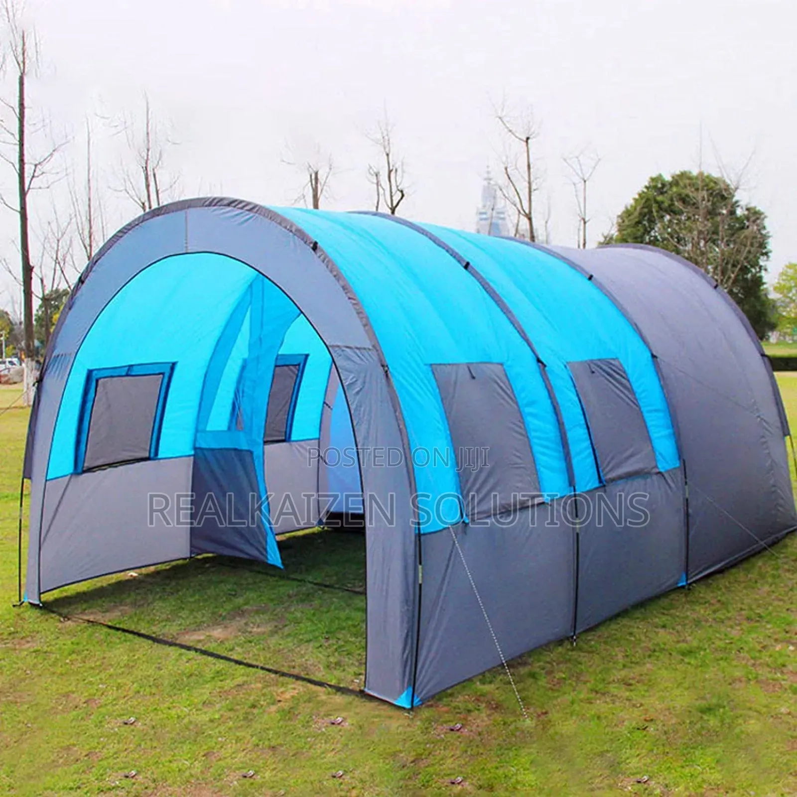 LFO 2 Room Large Space Tunnel Camping Tent 8-10 People