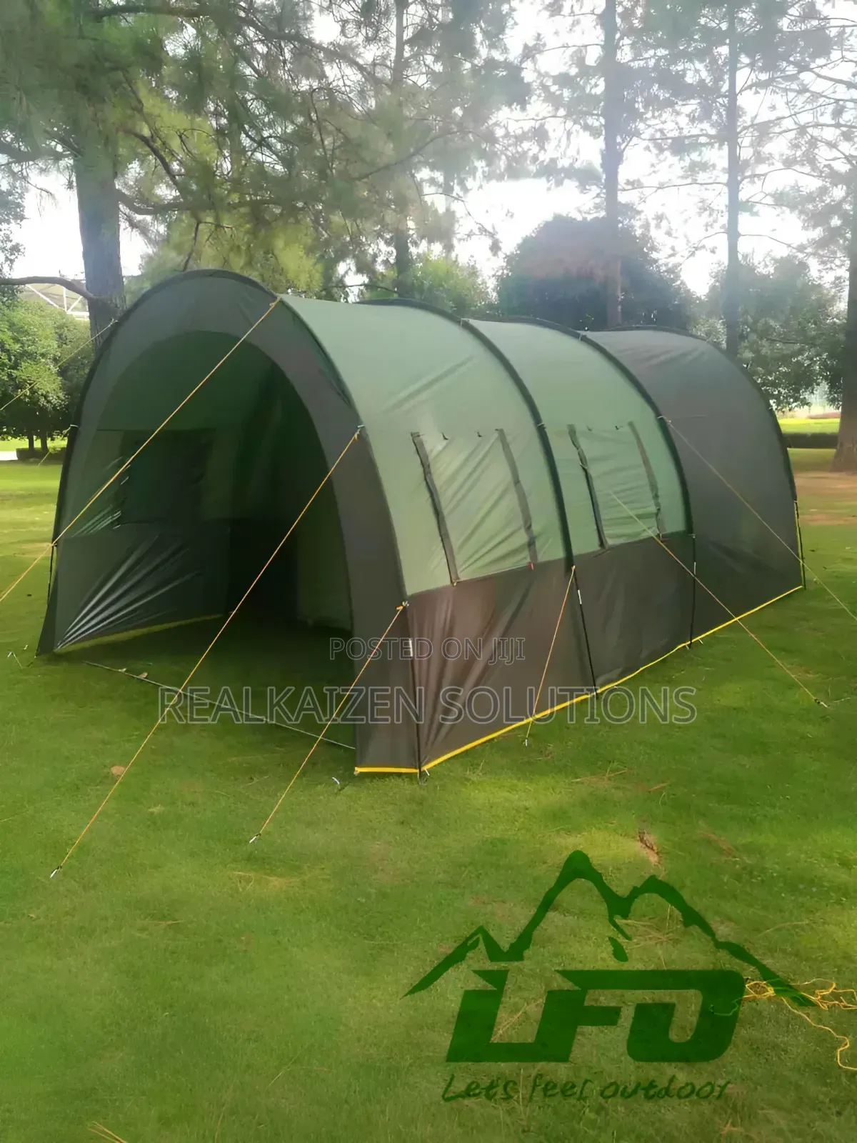 LFO 2 Room Large Space Tunnel Camping Tent 8-10 People