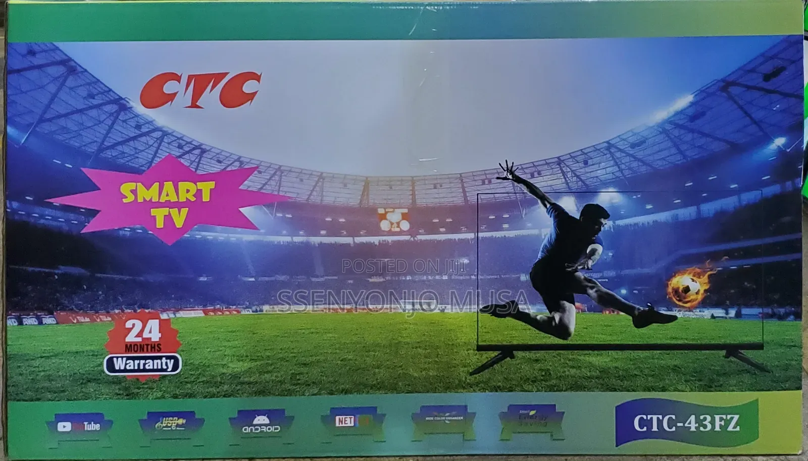 CTC 43fz 43" Smart Android Tv-24 Months Warranty,Tube Design
