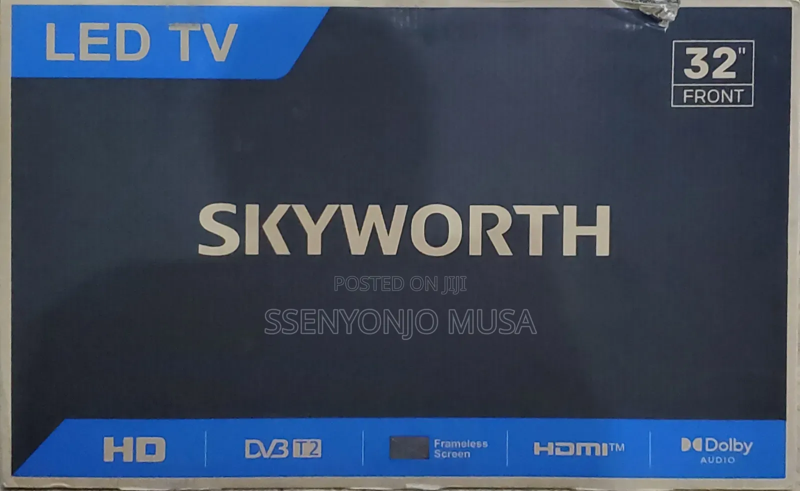 Skyworth 32" Frameless LED TV - HD, DVB-T2, Digital TV