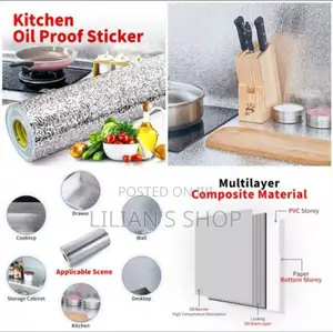 One Roll 5m by 60cm Kitchen Waterproof Wall Stickers