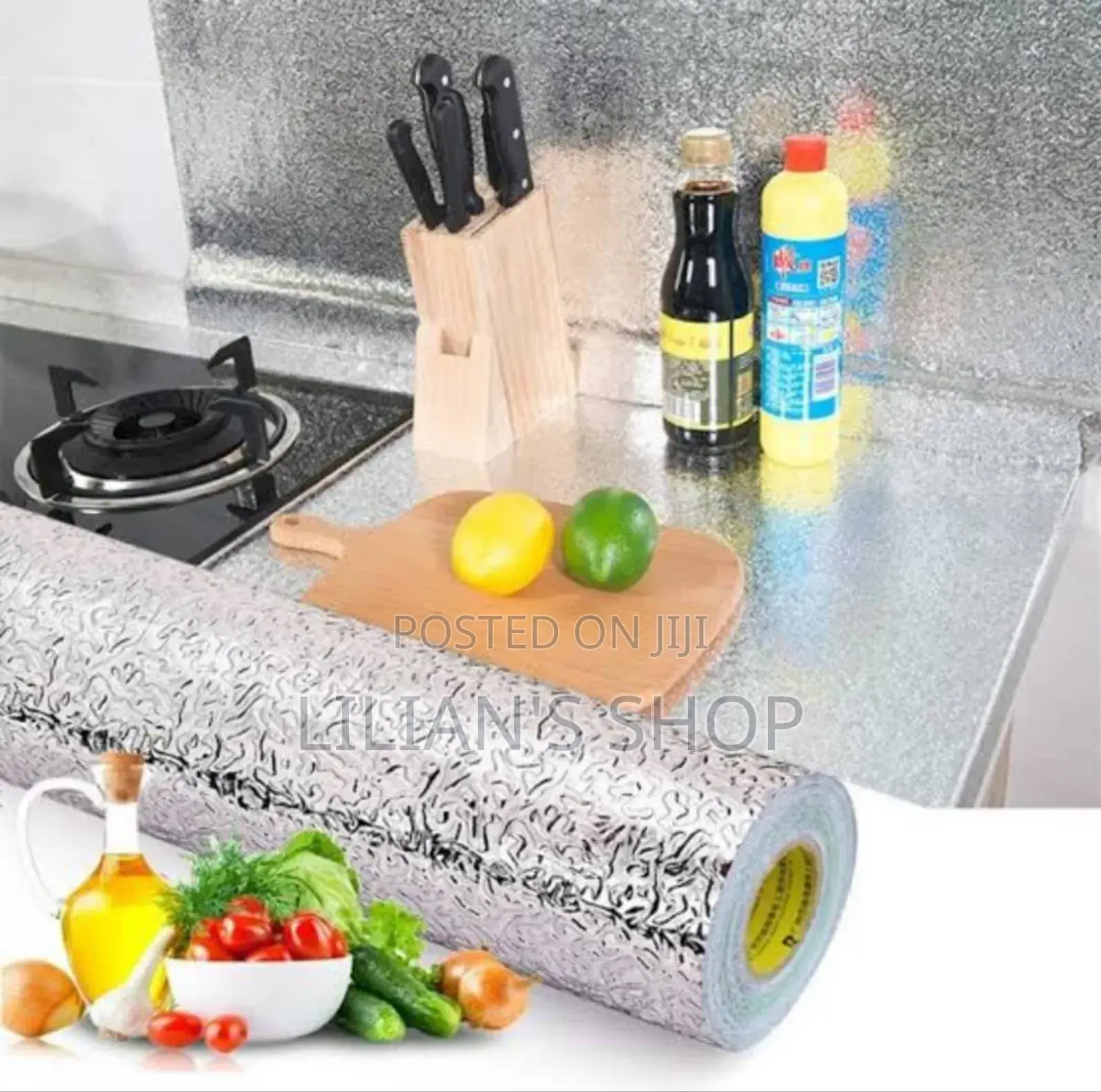 One Roll 5m by 60cm Kitchen Waterproof Wall Stickers