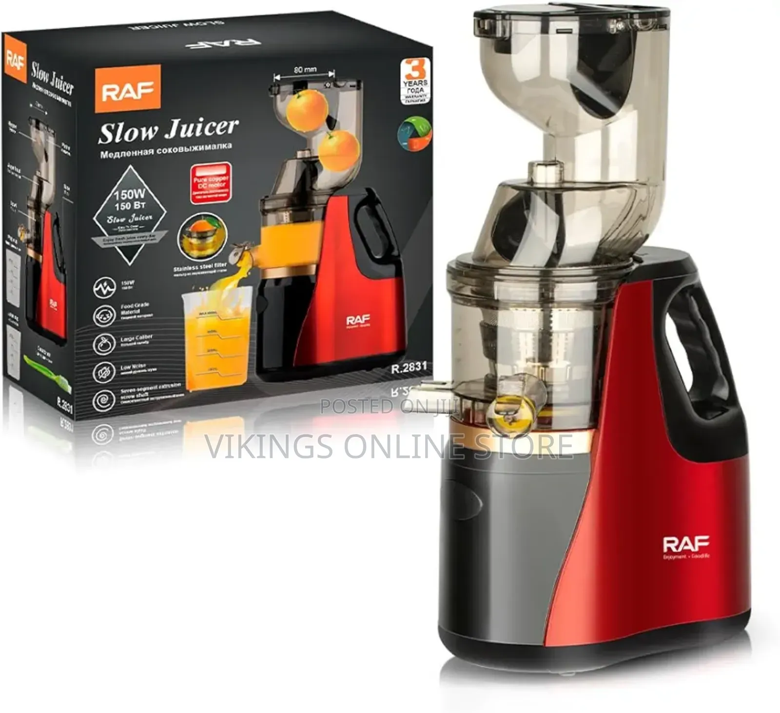 Raf Slow Juicer 150W, R.2831