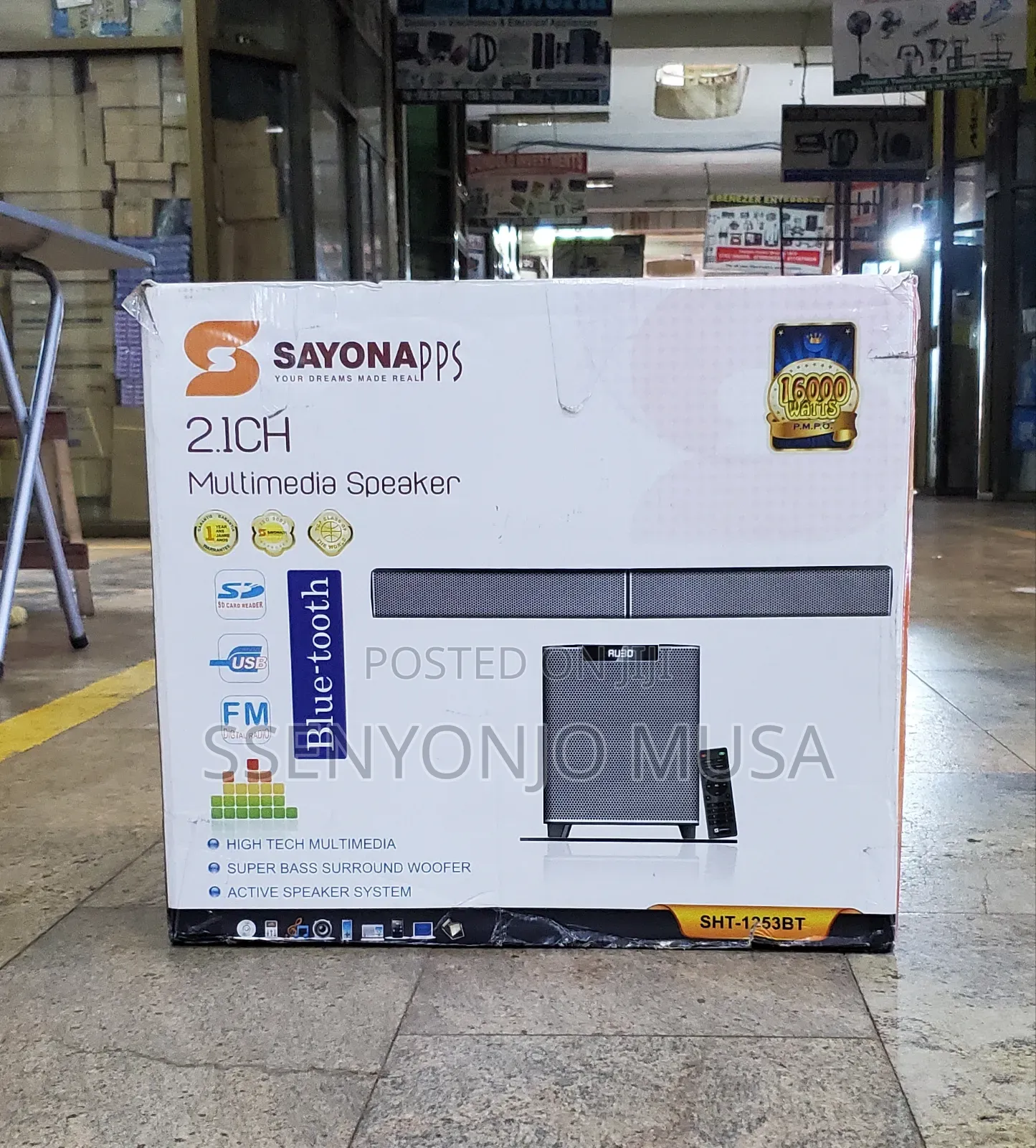 Sayona SHT-1253bt 2.1ch Home Theater Speaker System-160w-Bt-