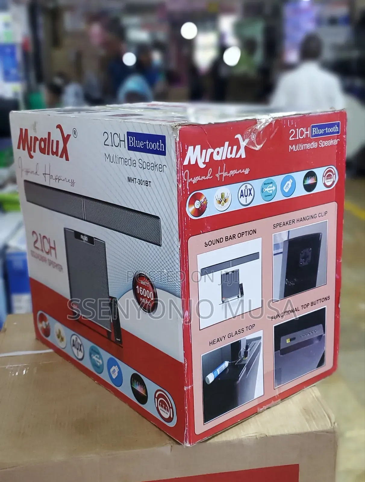 Miralux MHT-301BT 2.1CH Bluetooth Multimedia Speaker System-