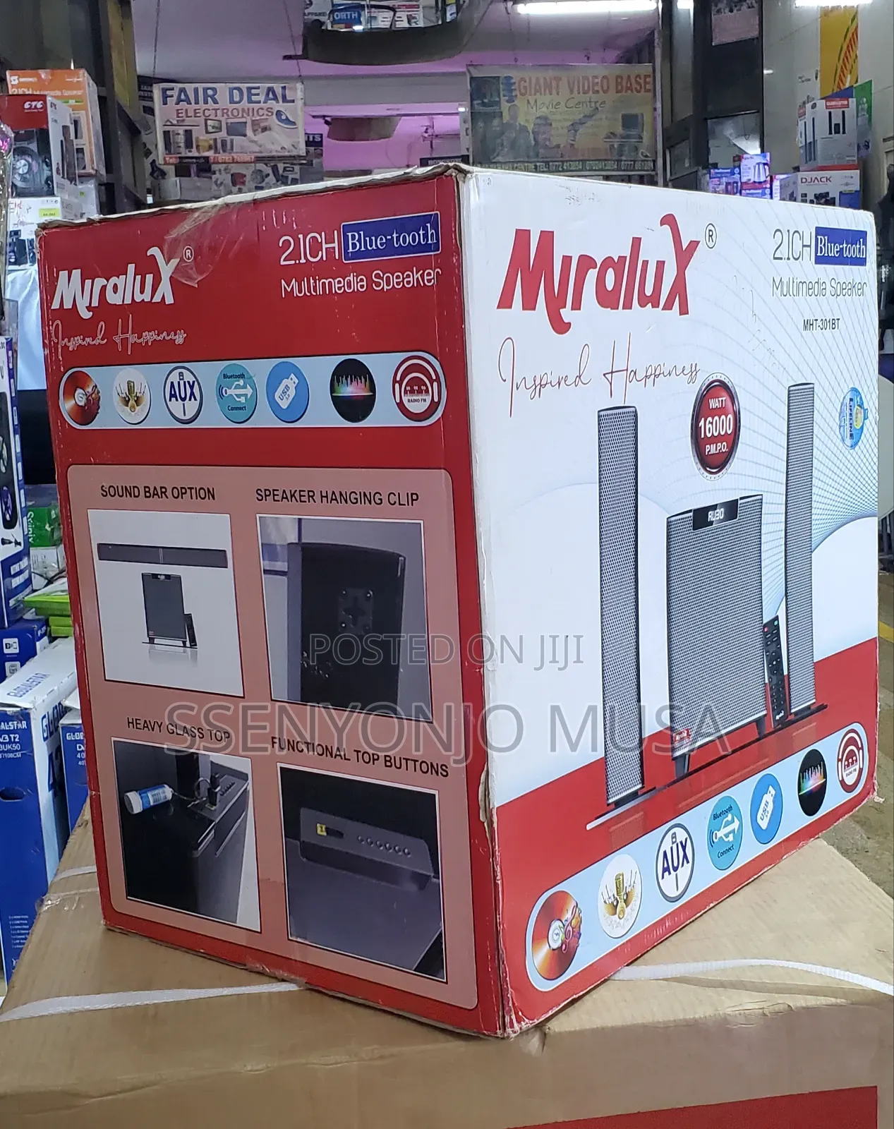 Miralux MHT-301BT 2.1CH Bluetooth Multimedia Speaker System-