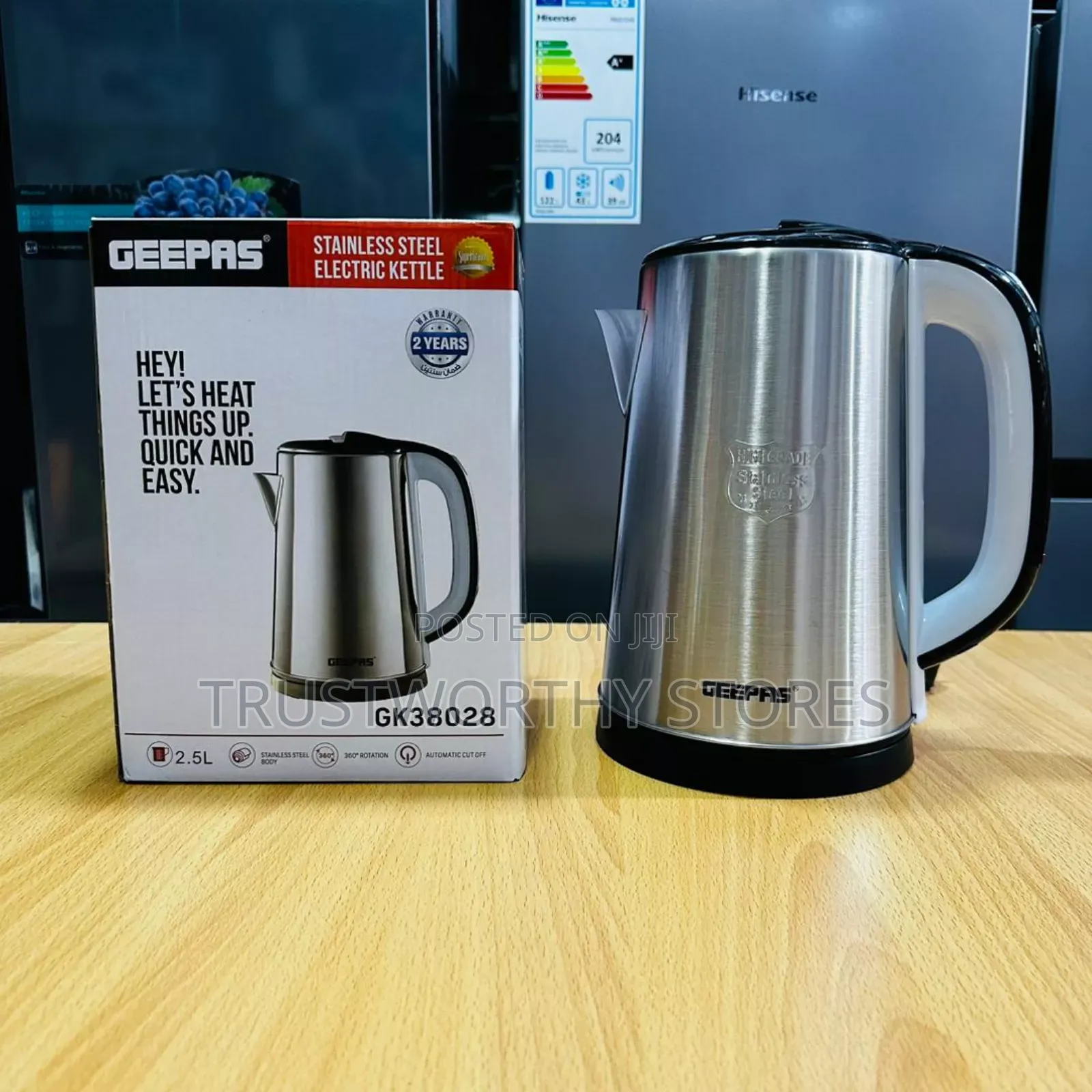 Geepas 2.5L Original Stainless Steel Electric Kettle