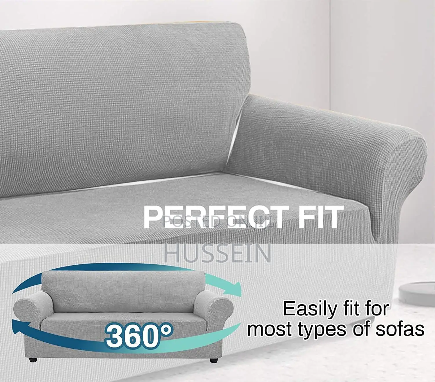 T/G Thinsgo High Stretch Sofa Cover, Anti-Slip Sofa Cover