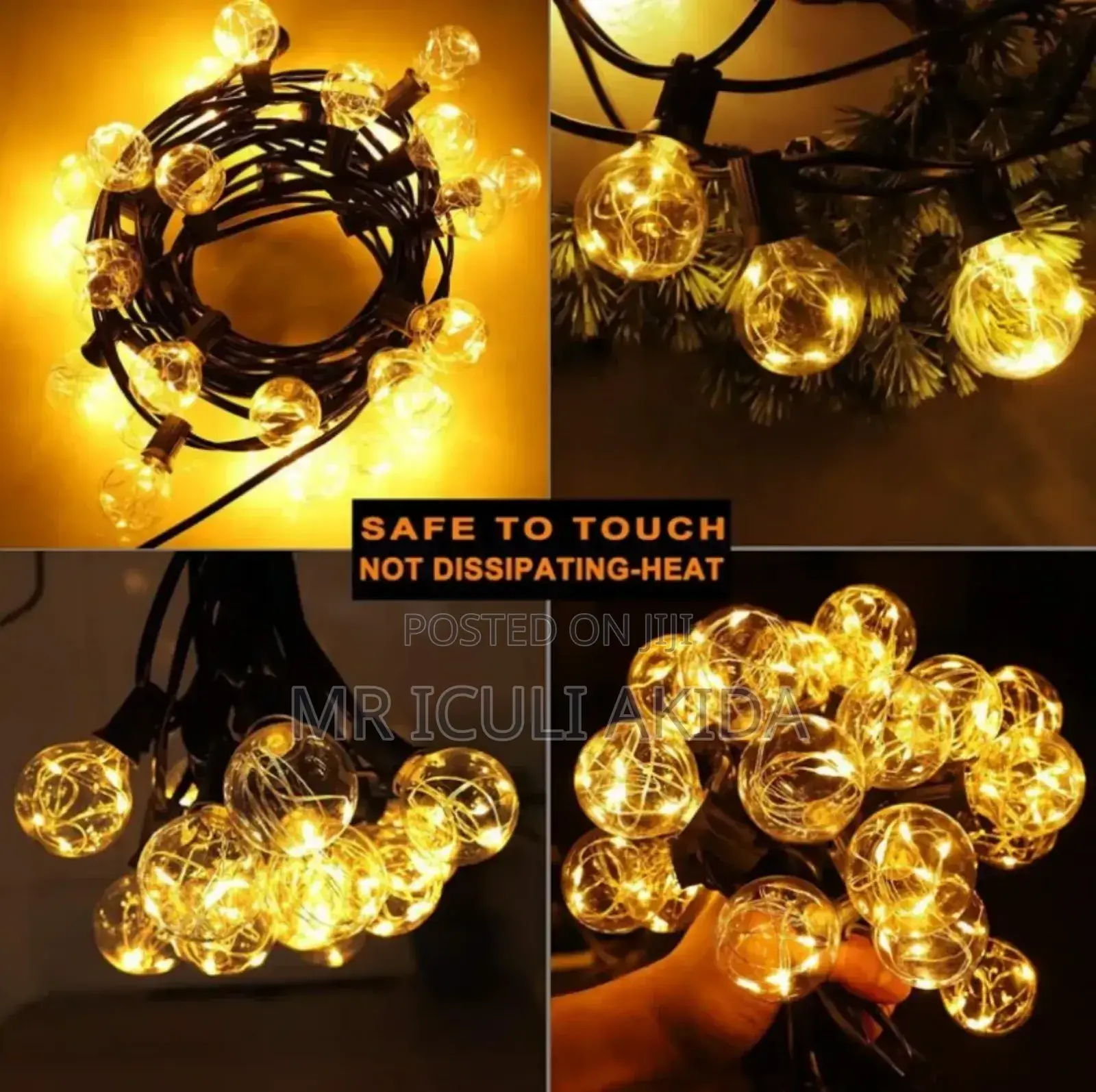 Warm White 5mtr Wire Waterproof Garden String Lights