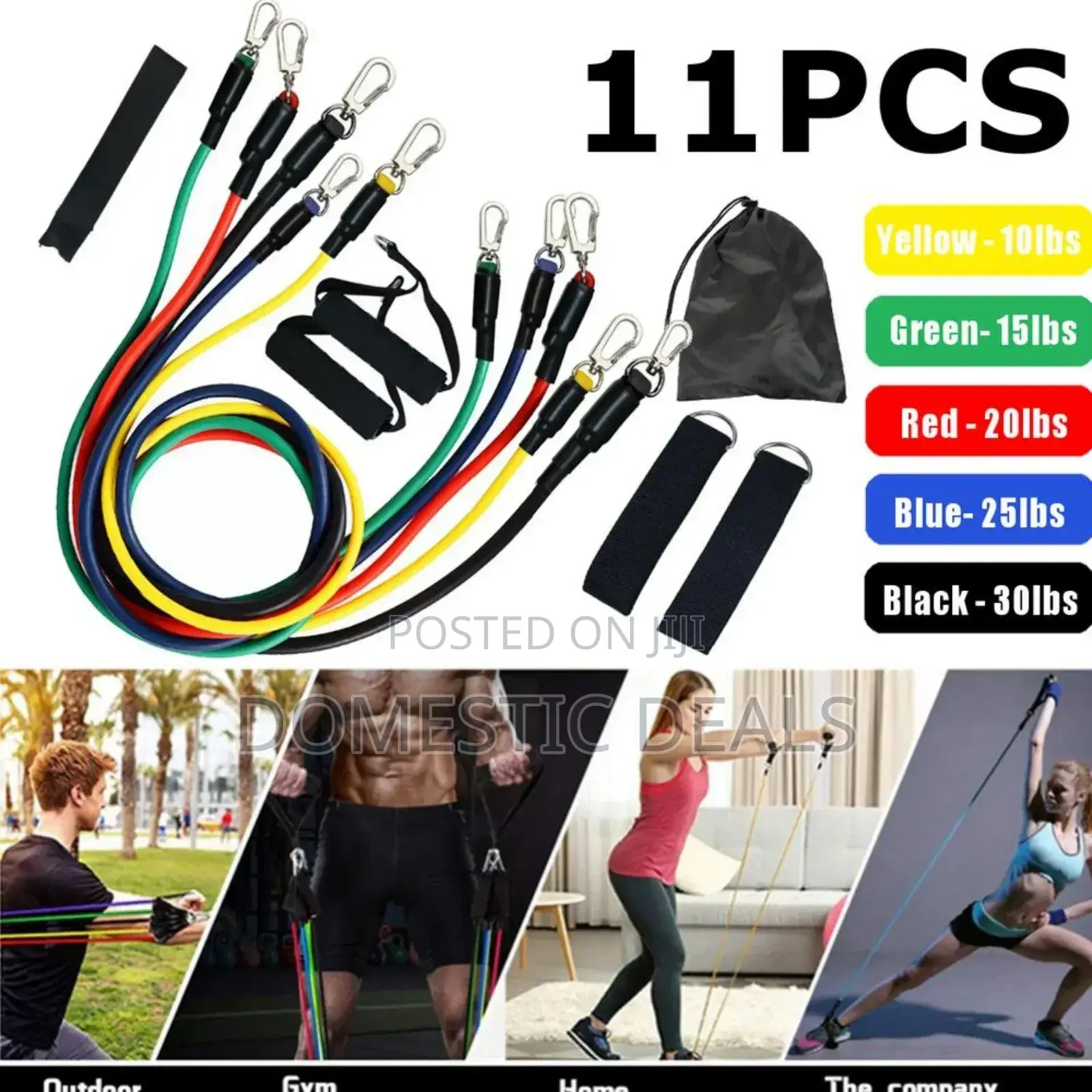 Resistance Power Bands Set of 11pcs