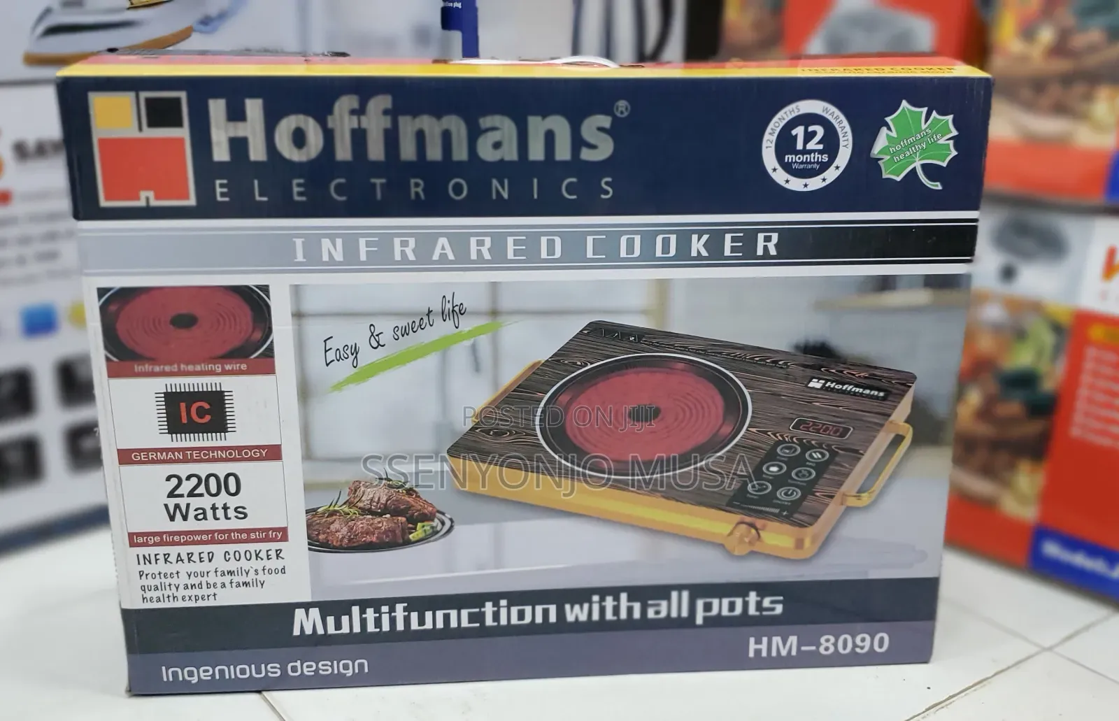 Hoffmans Infrared Cooker Hm-8090 -2200w Multifunction-German