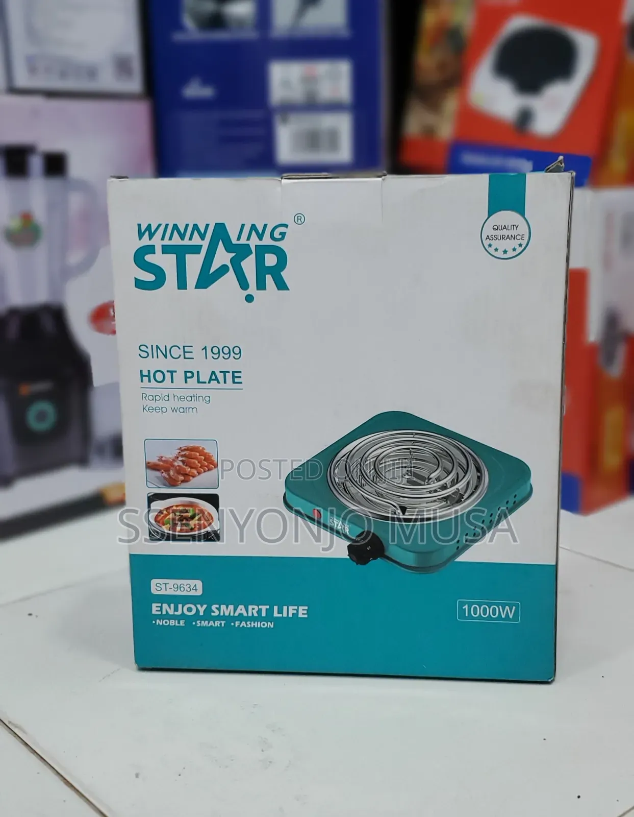 Winning Star Hotplate St-9634 -1000w-Rapid Heating-Keep Warm