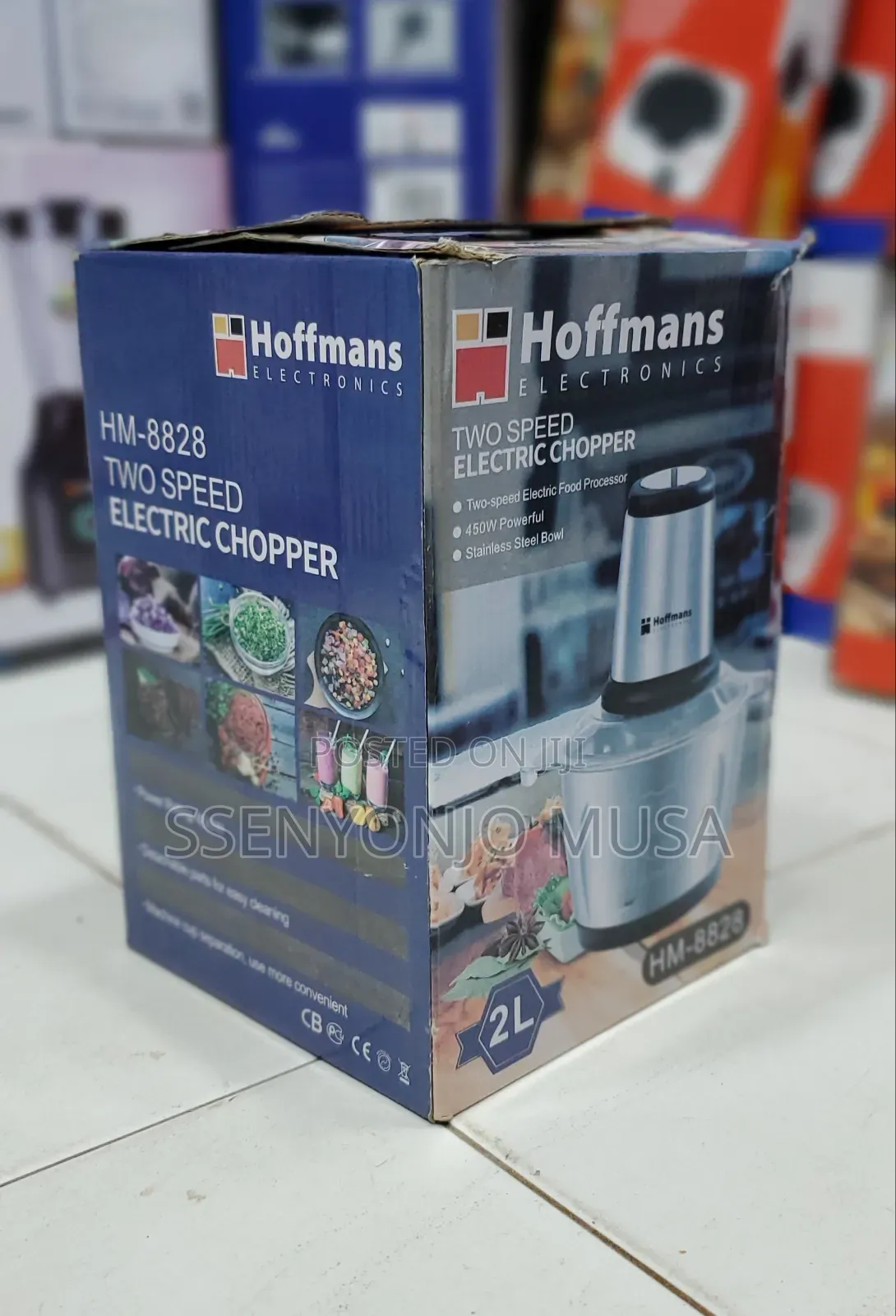 Hoffmans 2-Speed Electric Chopper HM-8828 - 450W, Stainless-