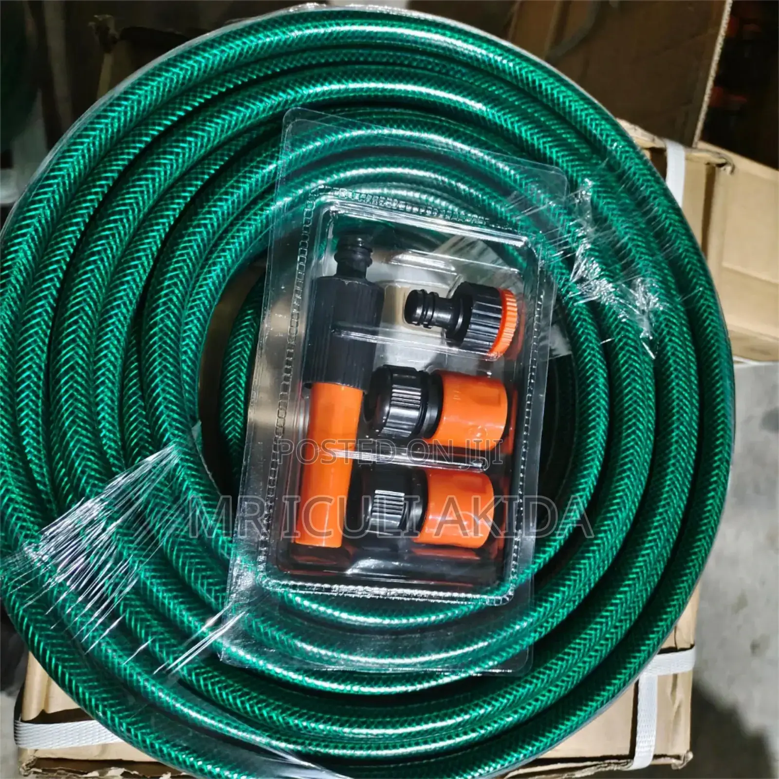 1⁄2" PVC Braided 30mtr Garden Water Hose Pipe WTH Nozzle Kit