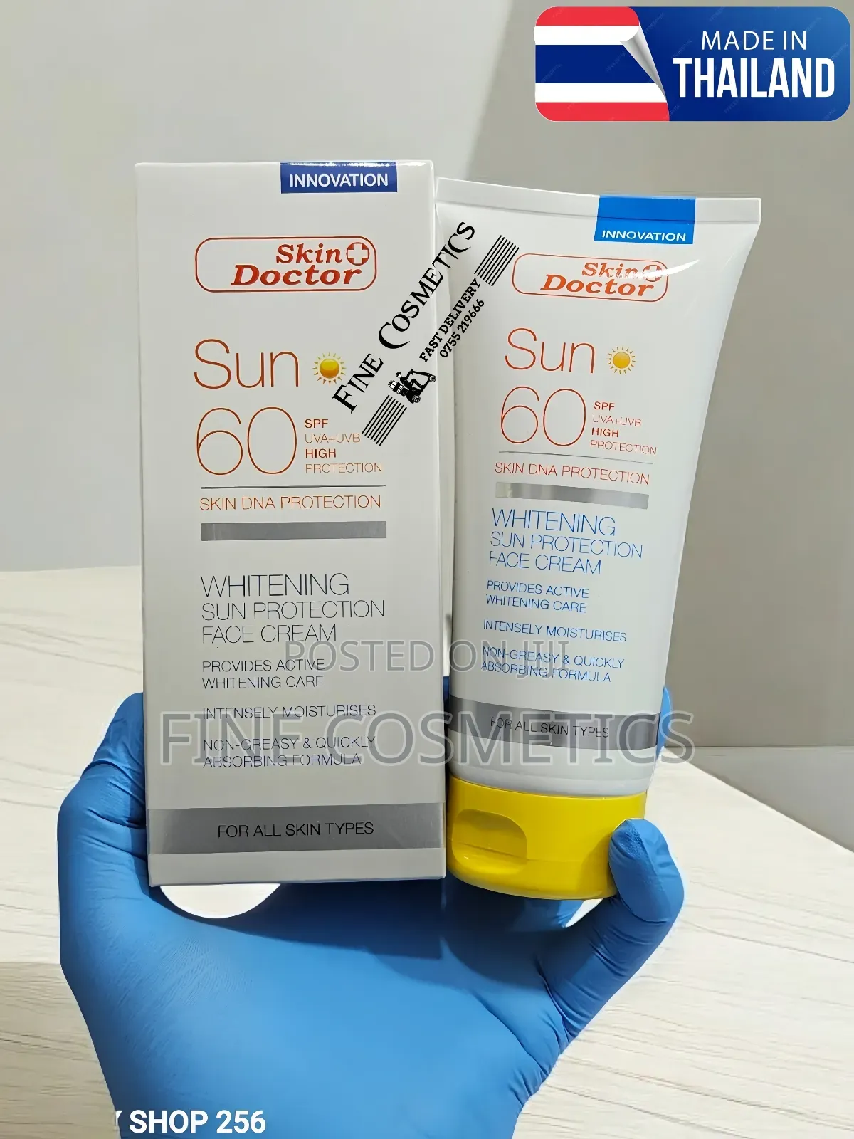 AUTHENTIC SUNSCREEN SPF60 Non-Greasy Skin Whitening Sunblock