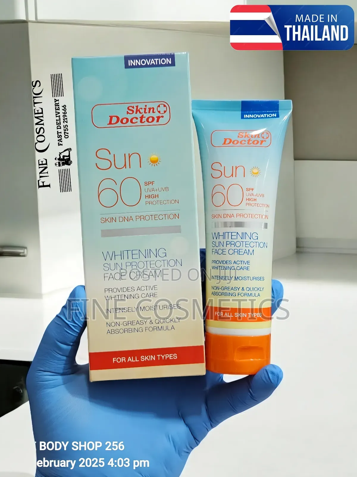 AUTHENTIC SUNSCREEN SPF60 Non-Greasy Skin Whitening Sunblock