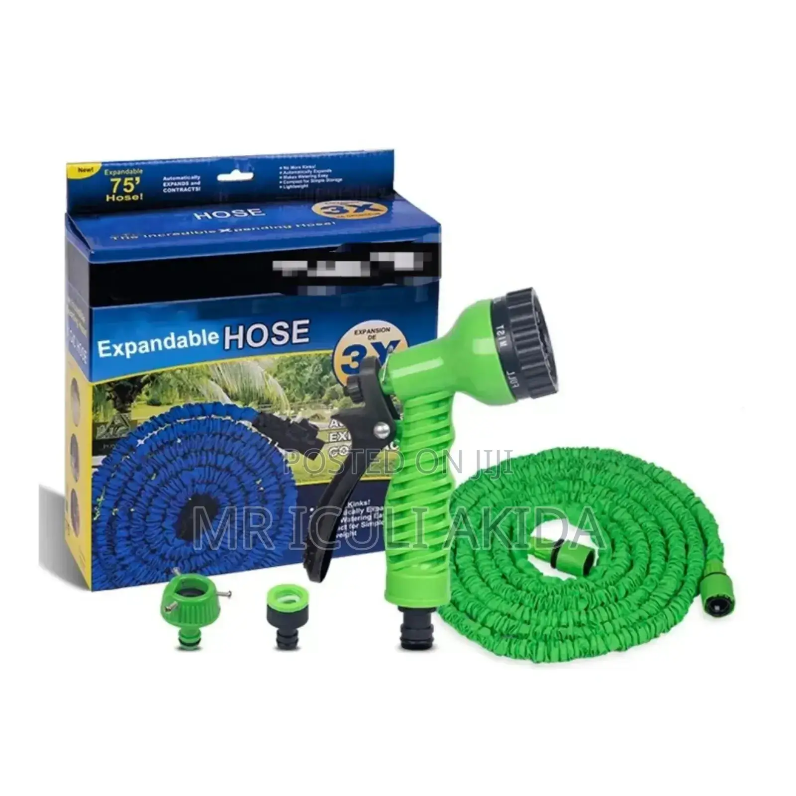 15m/50ft Garden Water Hose Pipe Kit WTH 7heads Spray Nozzle