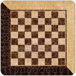 Portable Jigsaw Puzzle-Chess Board Game Mat--A3- Brown