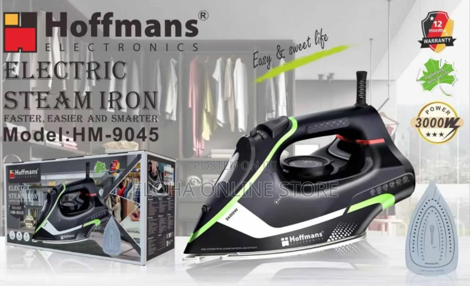 Brand New Hoffmans Electric Steam Iron