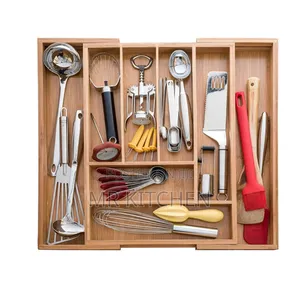 Bamboo Expandable Drawer Organizer