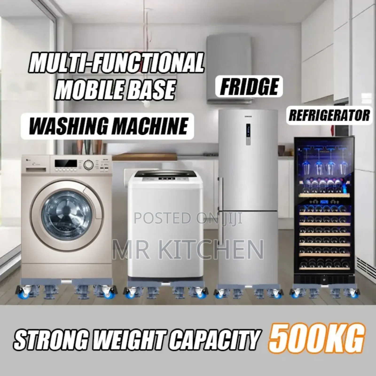 Movable Adjustable Washing Machine Base