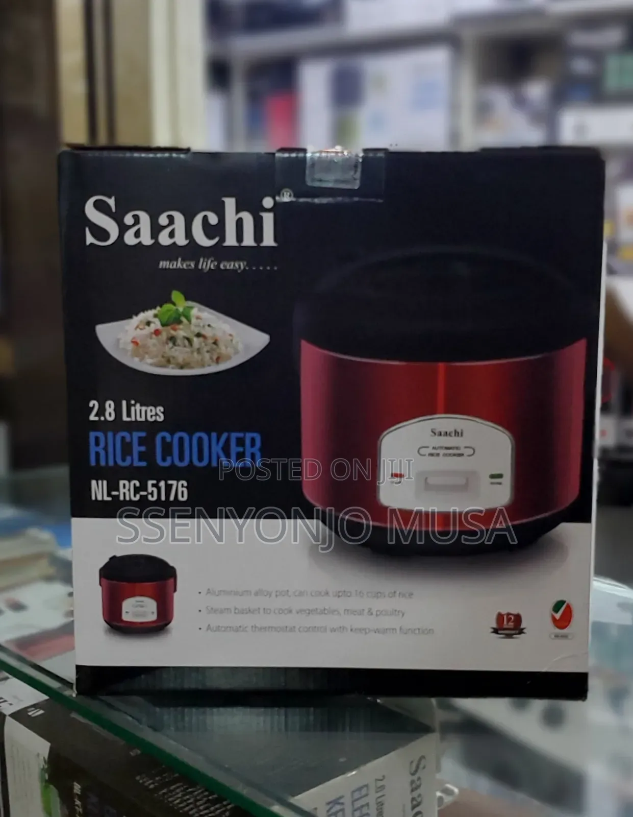 Saachi 2.8l Automatic Rice Cooker Nl-Rc-5176 - Steam Basket