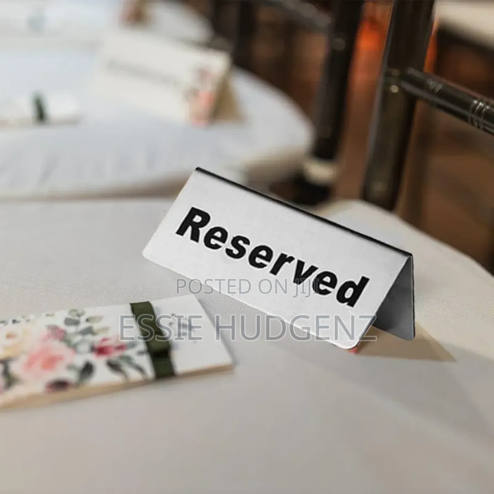 2pcs of Reserved Booked Table Sign