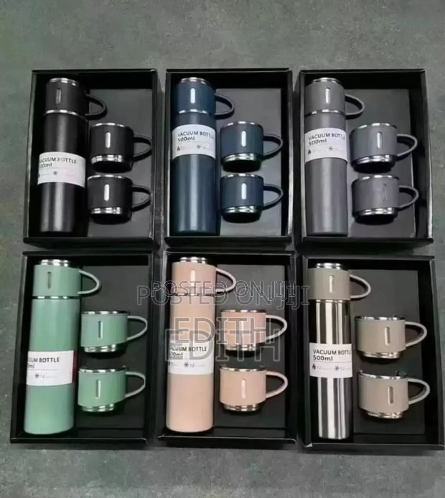 Vacuum Flask Set With 3 Cups