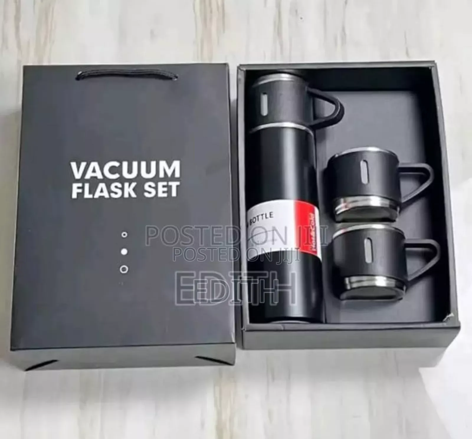 Vacuum Flask Set With 3 Cups