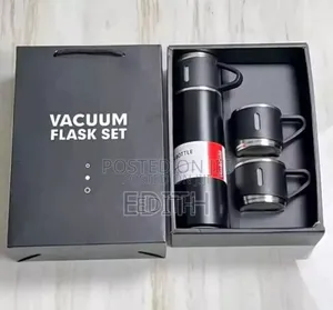 Vacuum Flask Set With 3 Cups