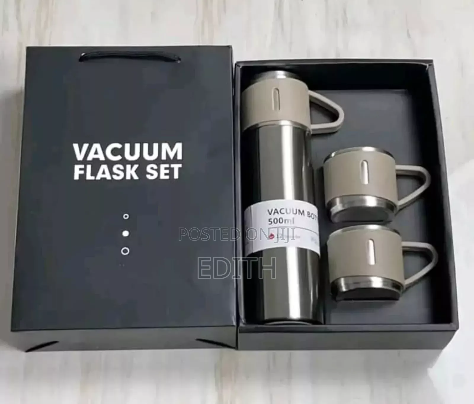 Vacuum Flask Set With 3 Cups