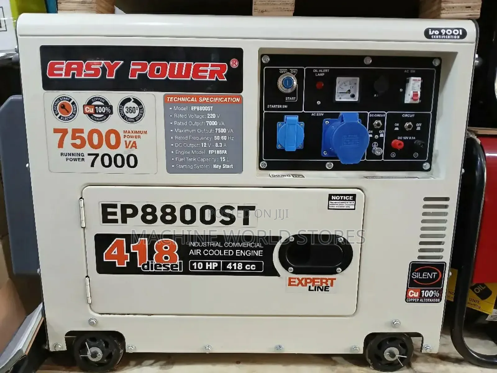 7.5kva Silent Diesel Generator EP8800ST