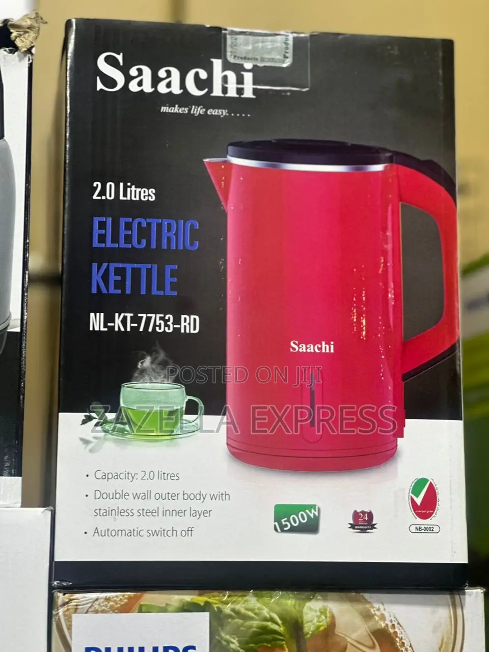 Saachi 2L Electric Kettle NL-KT-7753-GY