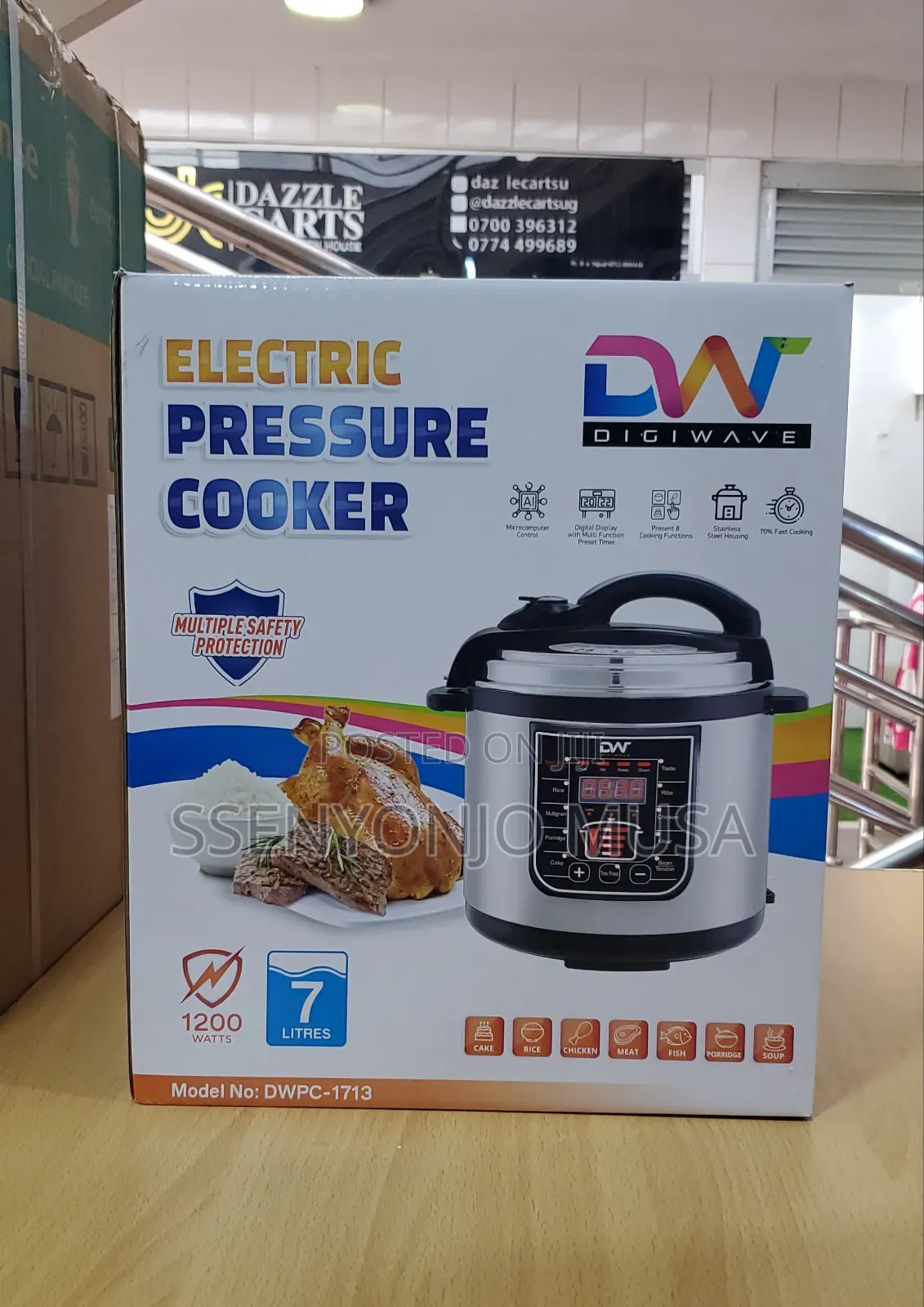Dw Digiwave Electric Pressure Cooker - 7l-1200w, 12 Cooking-