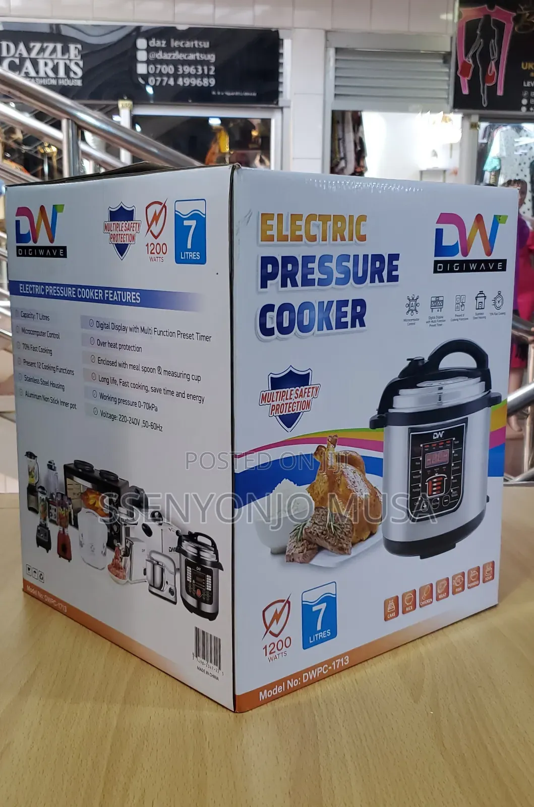 Dw Digiwave Electric Pressure Cooker - 7l-1200w, 12 Cooking-