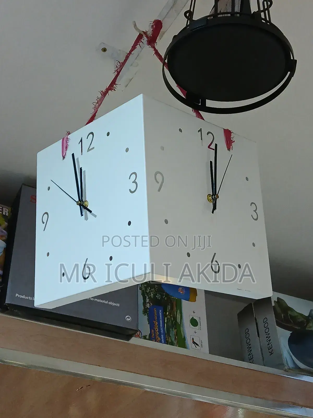 New Luxury Double Sided Wall Clock WTH Sensor Led Lights