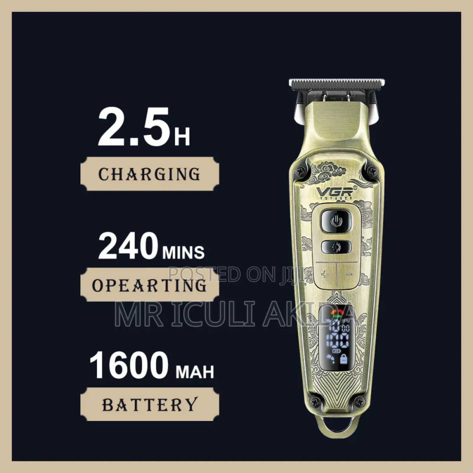 VGR Rechargeable Original Professional Hair Trimmer Clippers