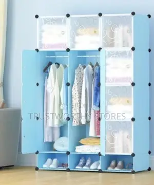 3 Columns Classic Wardrobe With Shoerack Storage