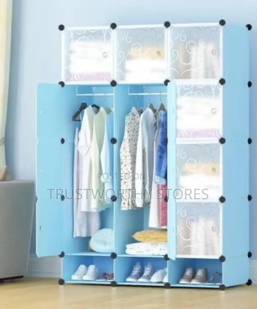 3 Columns Classic Wardrobe With Shoerack Storage