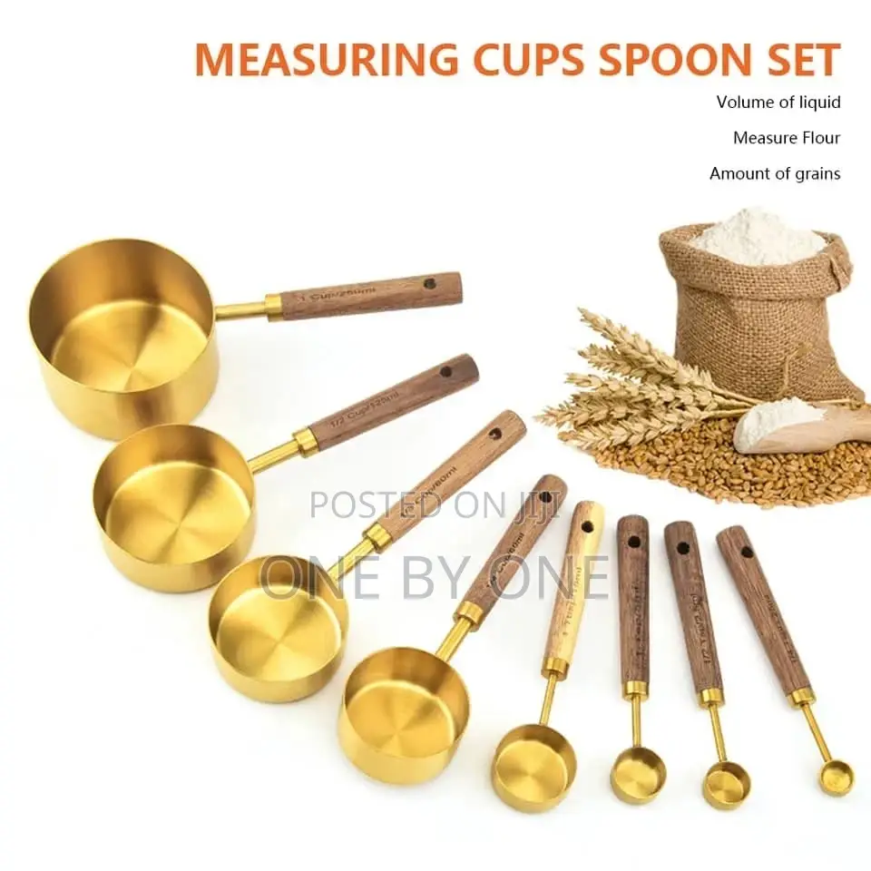 8 Piece Stainless Steel Measuring Cups and Measuring Tool