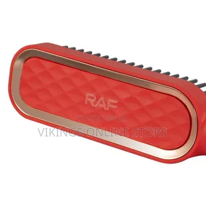 Raf Curling Hair Straightener Brush Heat Pressing Hot Comb