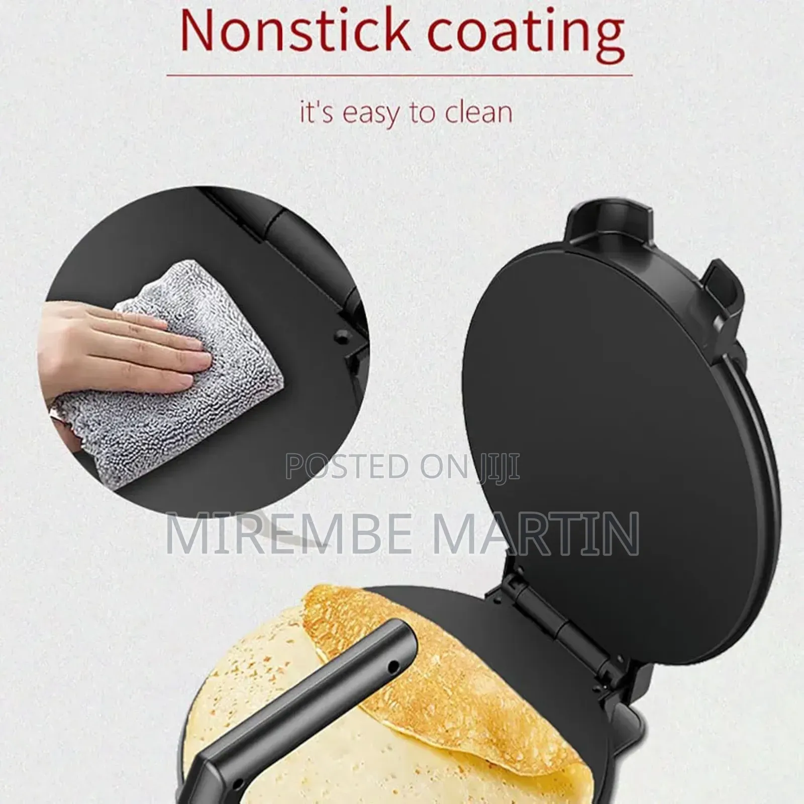Electric Roti Crepe Maker, 1400W Chapati Tortilla, 10 Inch