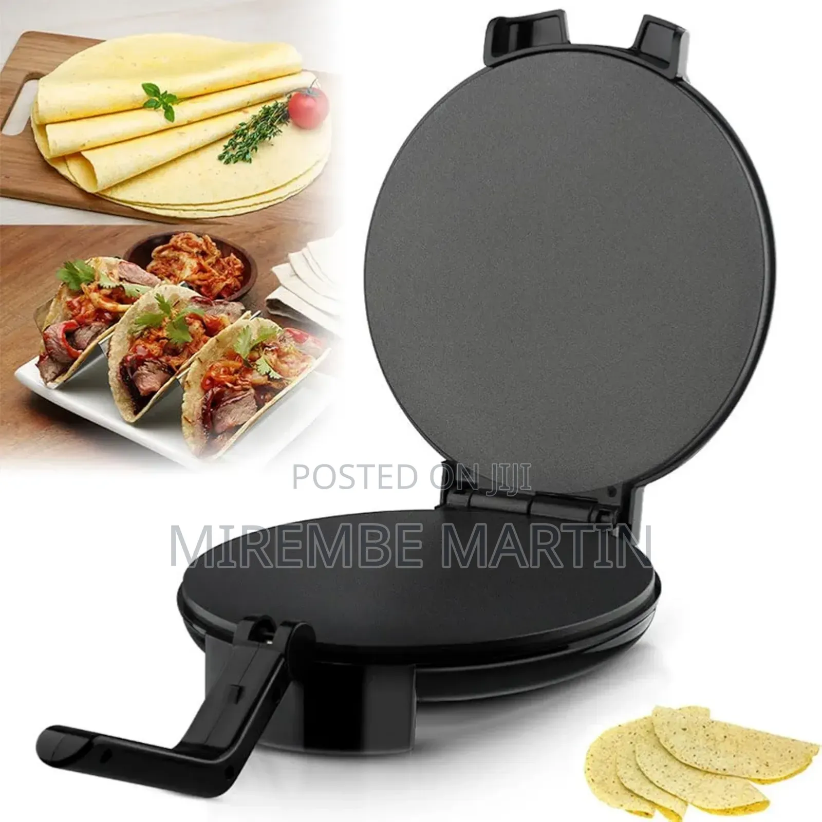 Electric Roti Crepe Maker, 1400W Chapati Tortilla, 10 Inch