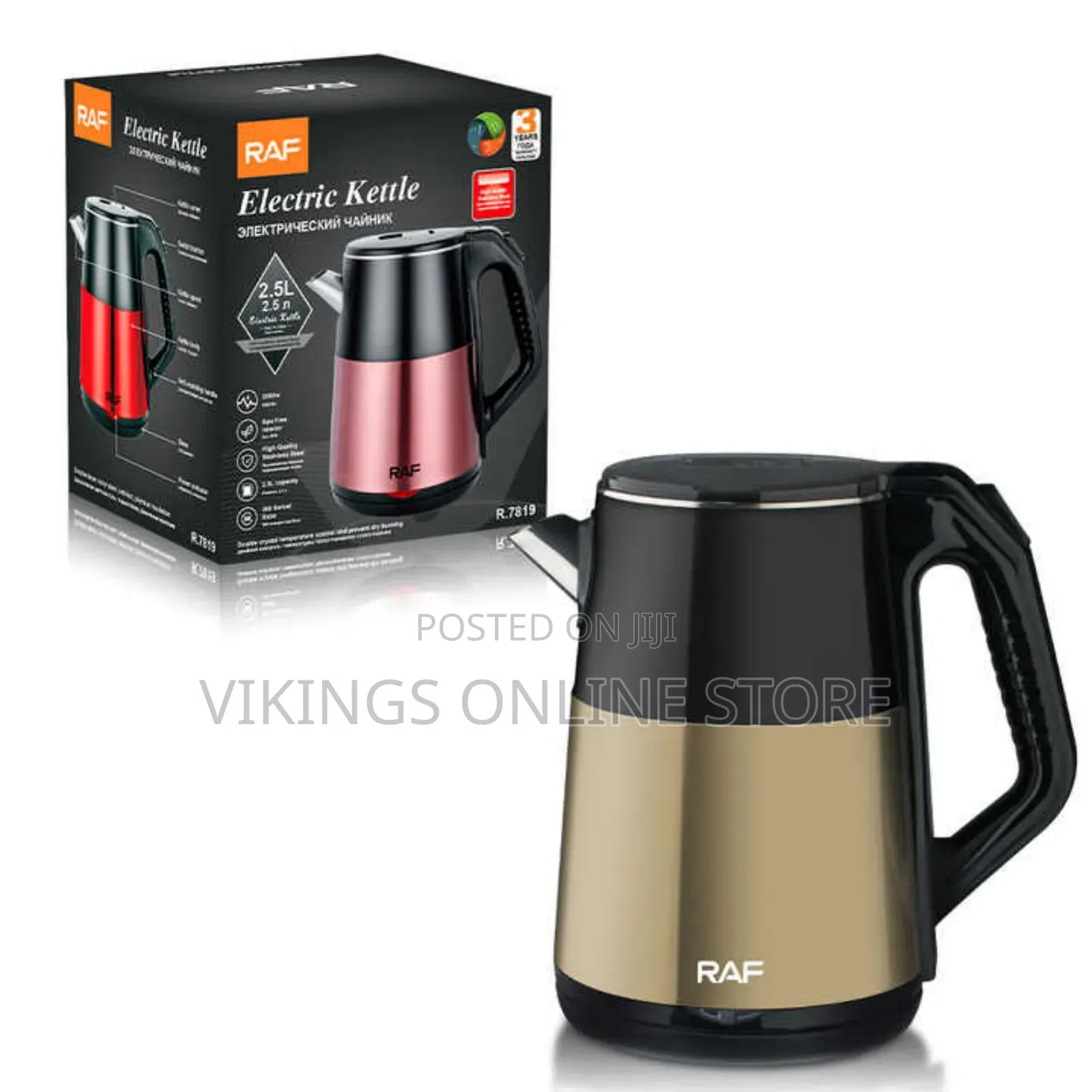 RAF Cross-Border Stainless Steel 2.5L Automatic Kettle