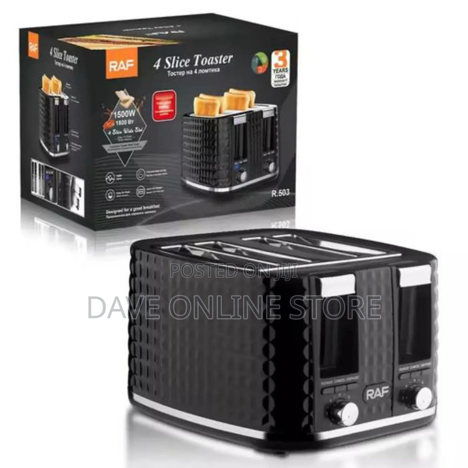 RAF Household 4 Slice Bread Toaster