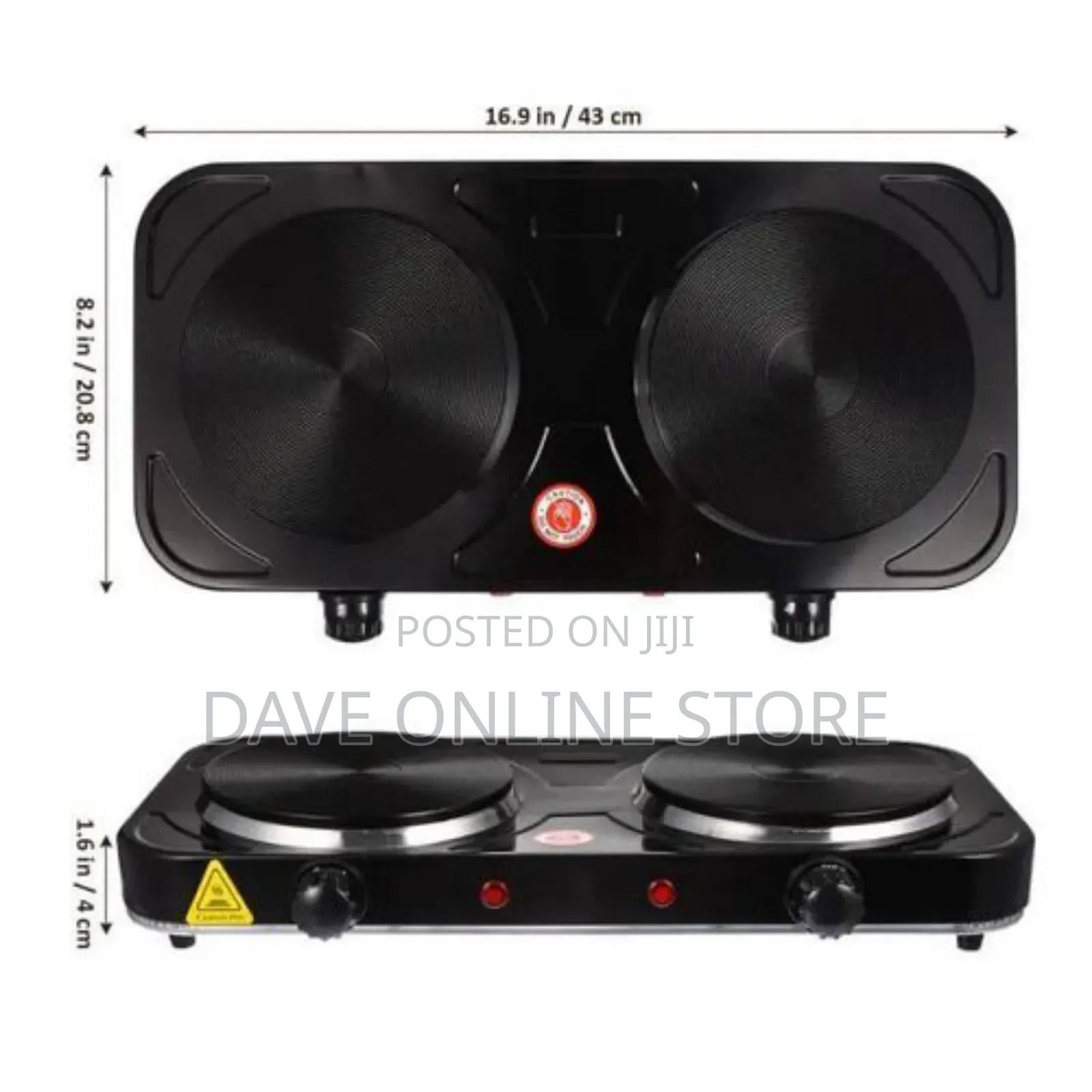 RAF Ceramic Stove 1000+1000 Watts Cooking Hot Plate