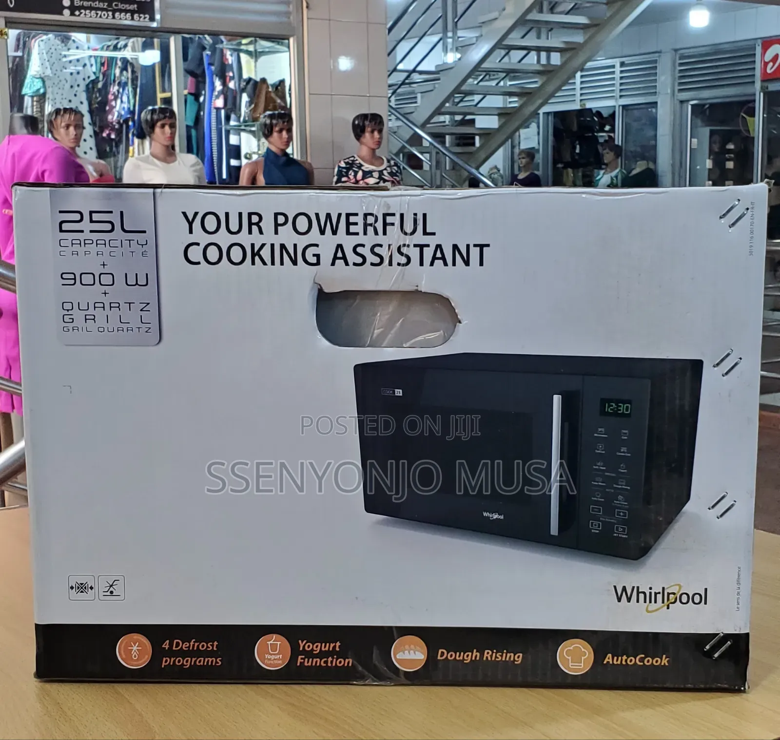 Whirlpool 25L Countertop Microwave Oven-900w-Grill-4 Defrost