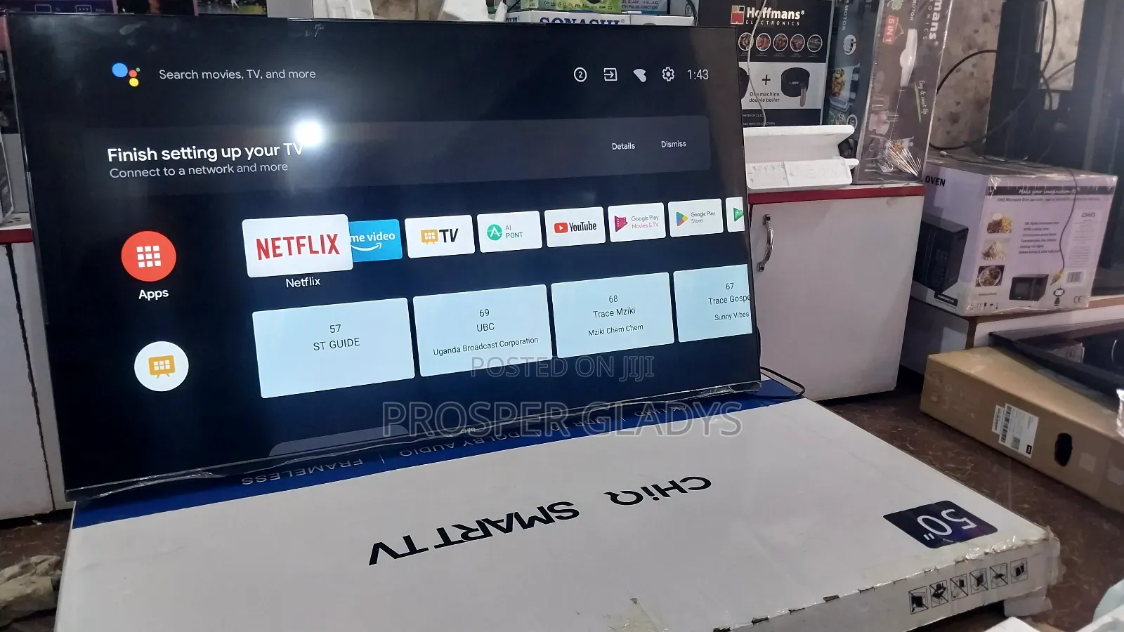 Chiq 50 Smart Digital Flat Screen Flameless.