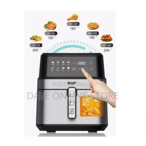 RAF 8L Easy-to-Use Digital Air Fryer Oven Grill- Black