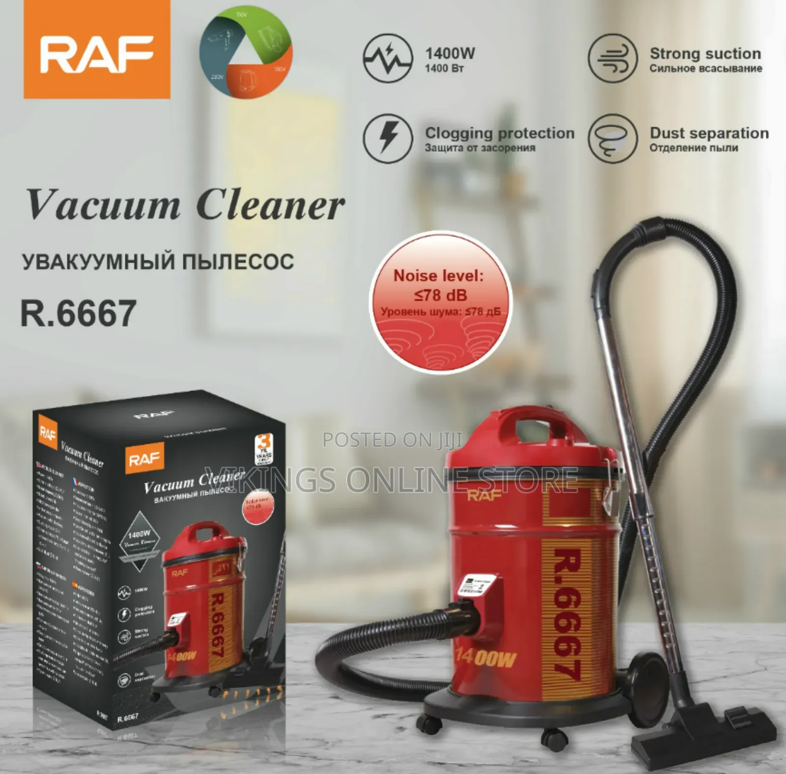 RAF Wet and Dry Canister Vacuum Cleaner
